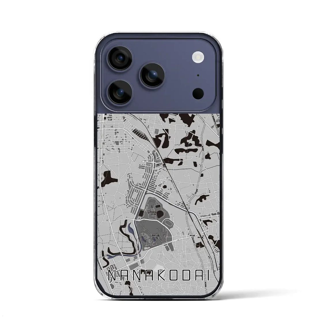 【七光台(千葉県)】地図柄iPhoneケース(クリアタイプ)