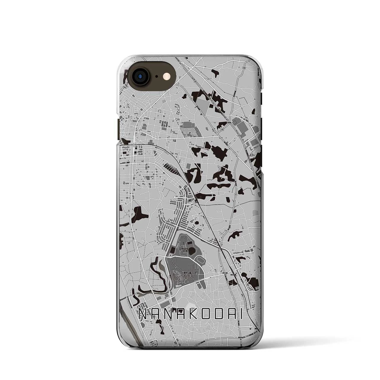 【七光台(千葉県)】地図柄iPhoneケース(クリアタイプ)