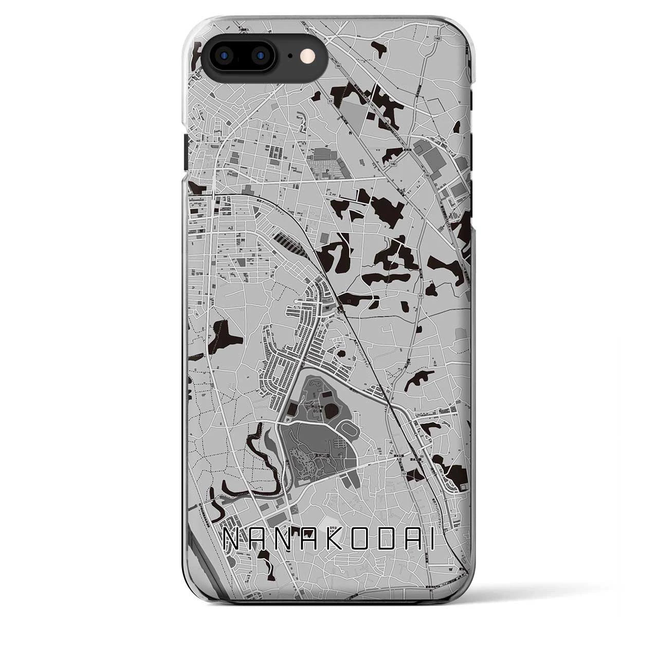 【七光台(千葉県)】地図柄iPhoneケース(クリアタイプ)