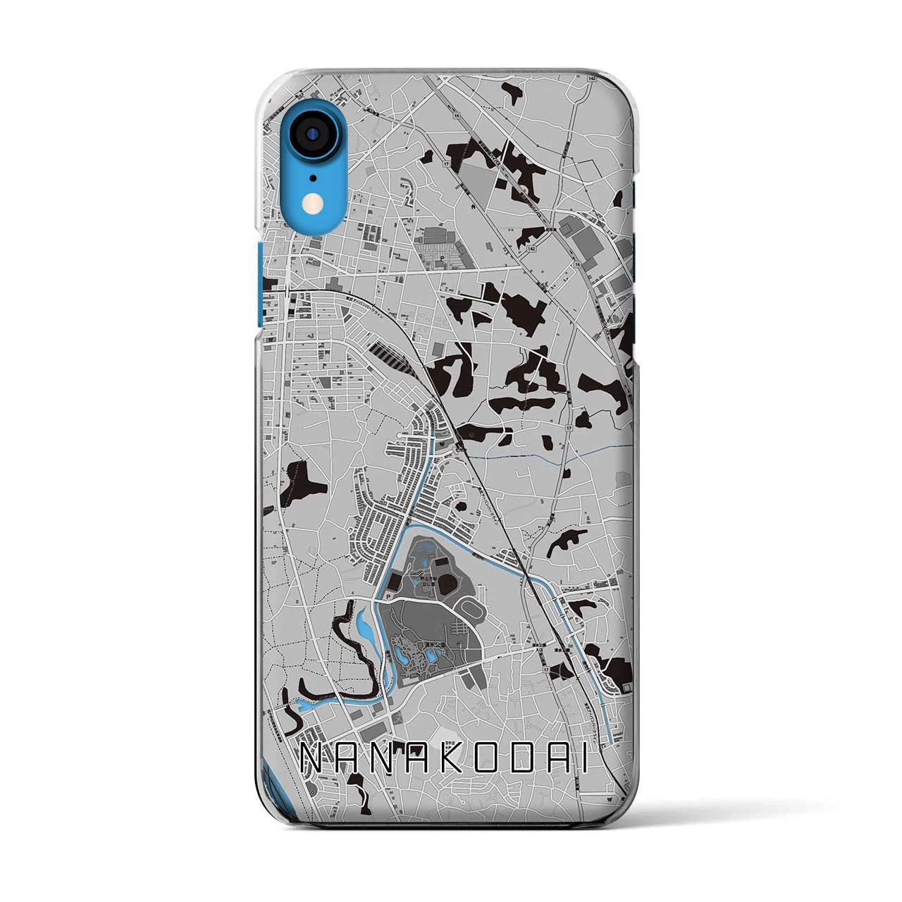 【七光台(千葉県)】地図柄iPhoneケース(クリアタイプ)