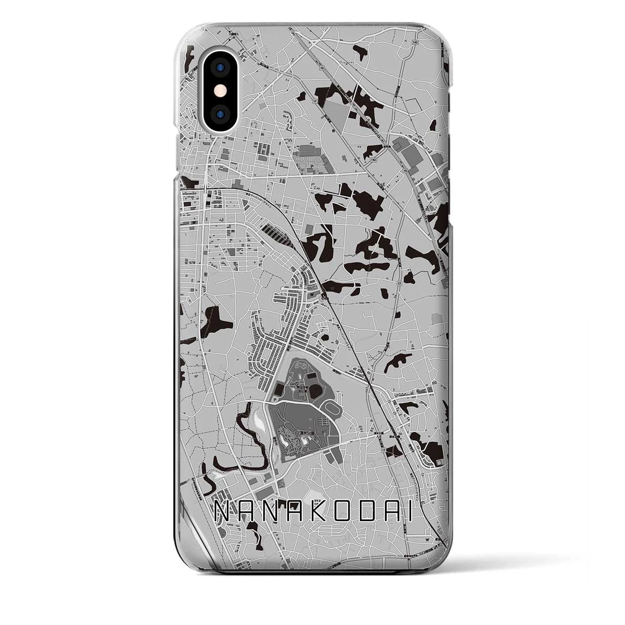 【七光台(千葉県)】地図柄iPhoneケース(クリアタイプ)