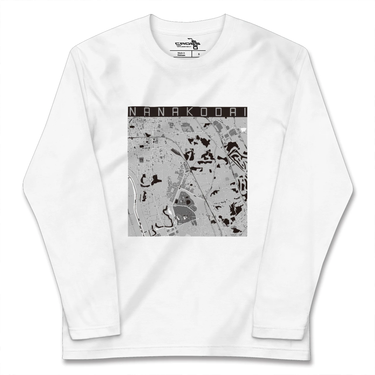 【七光台(千葉県)】地図柄ロングスリーブTシャツ