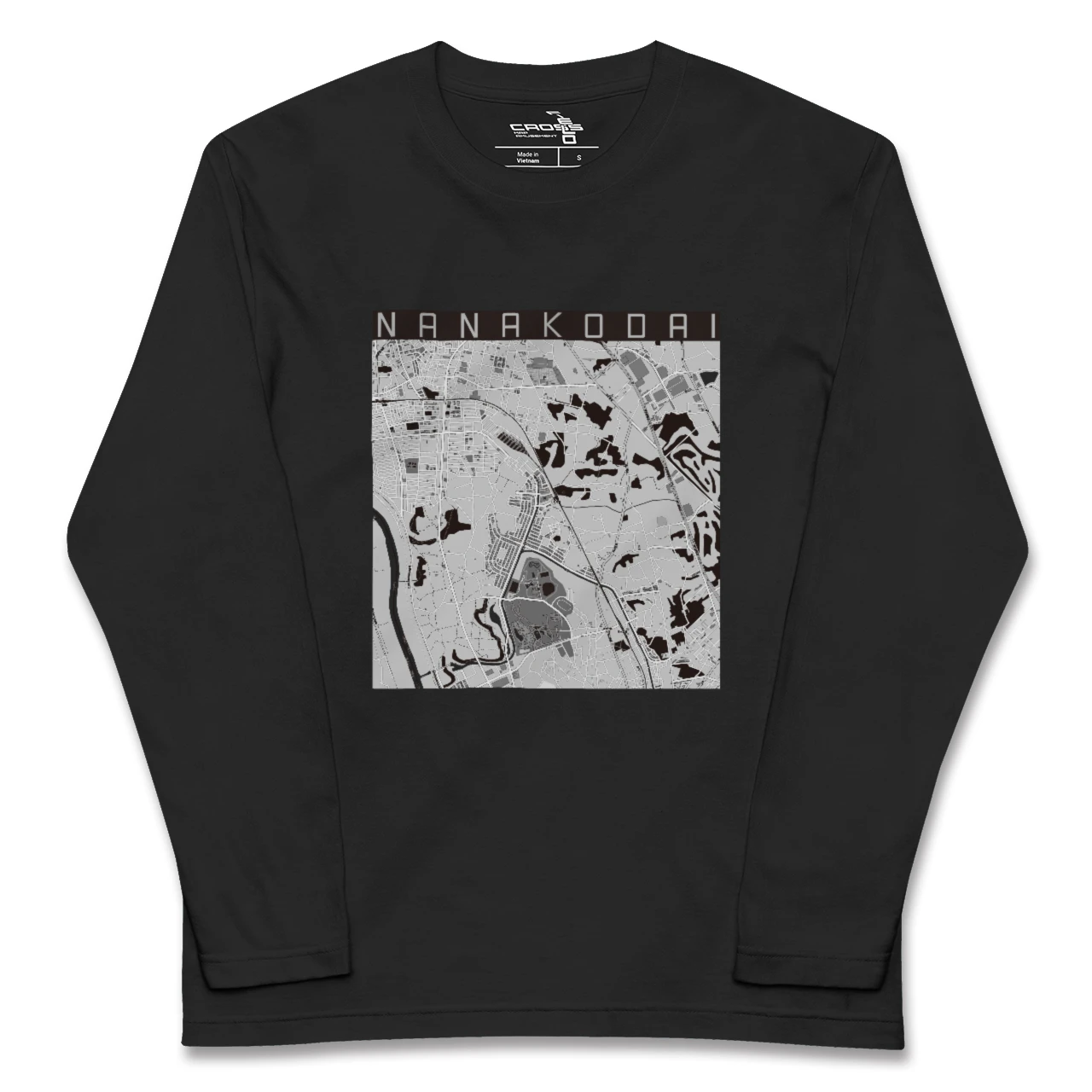 【七光台(千葉県)】地図柄ロングスリーブTシャツ