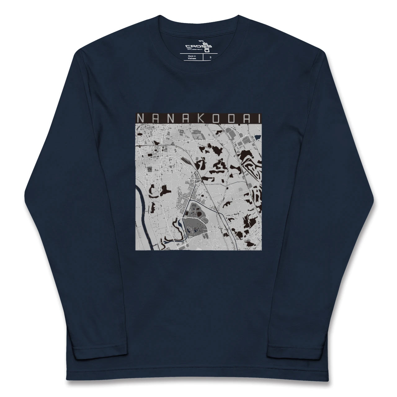 【七光台(千葉県)】地図柄ロングスリーブTシャツ