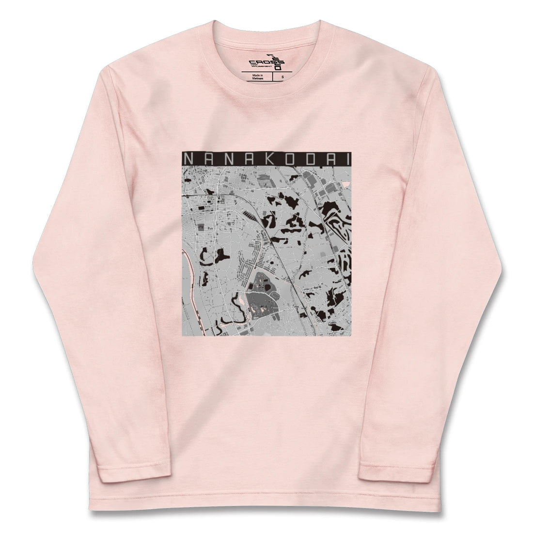 【七光台(千葉県)】地図柄ロングスリーブTシャツ