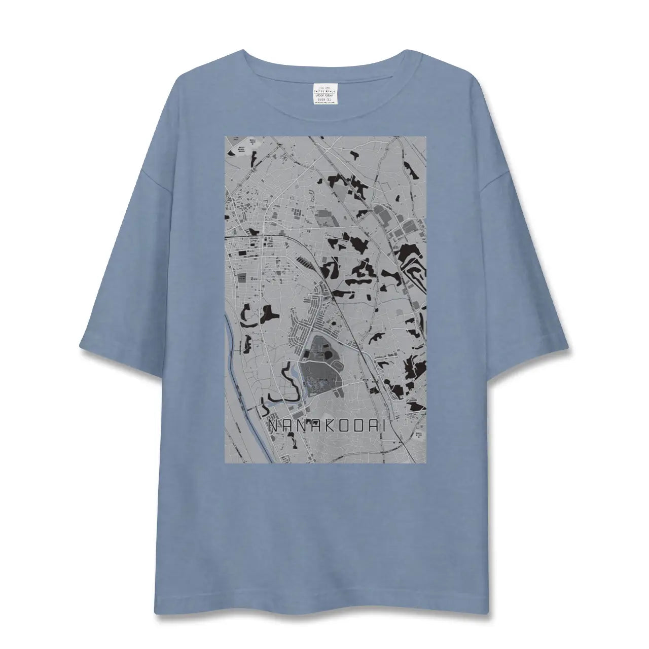 【七光台(千葉県)】地図柄ビッグシルエットTシャツ