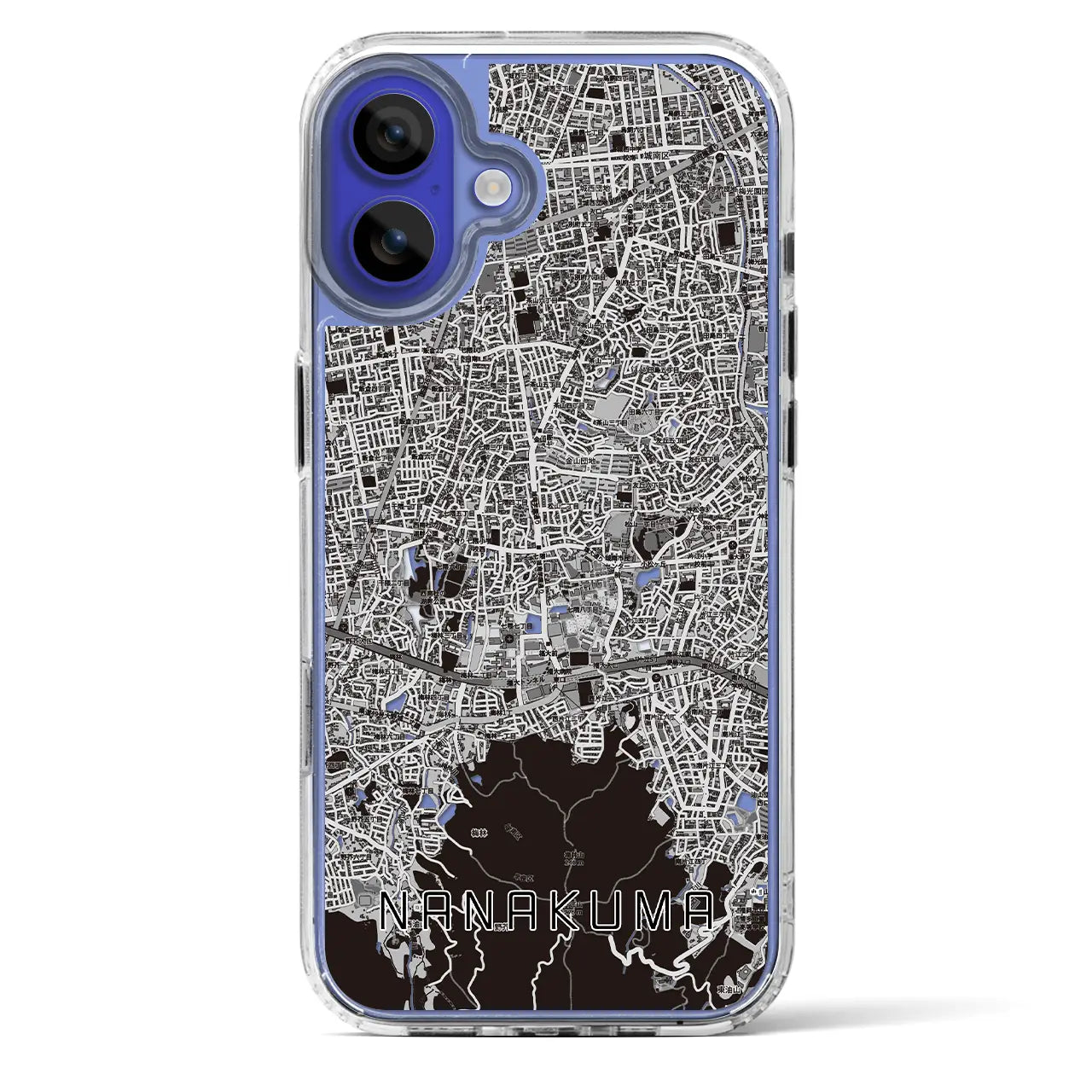 【七隈(福岡県)】地図柄iPhoneケース(MagSafeタイプ)