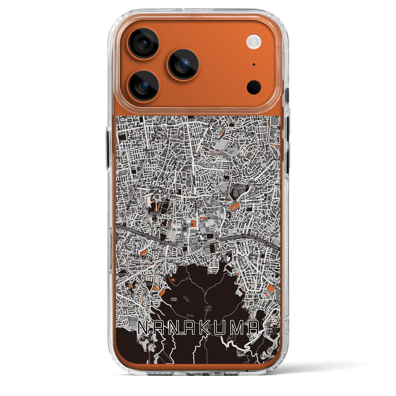 【七隈(福岡県)】地図柄iPhoneケース(MagSafeタイプ)