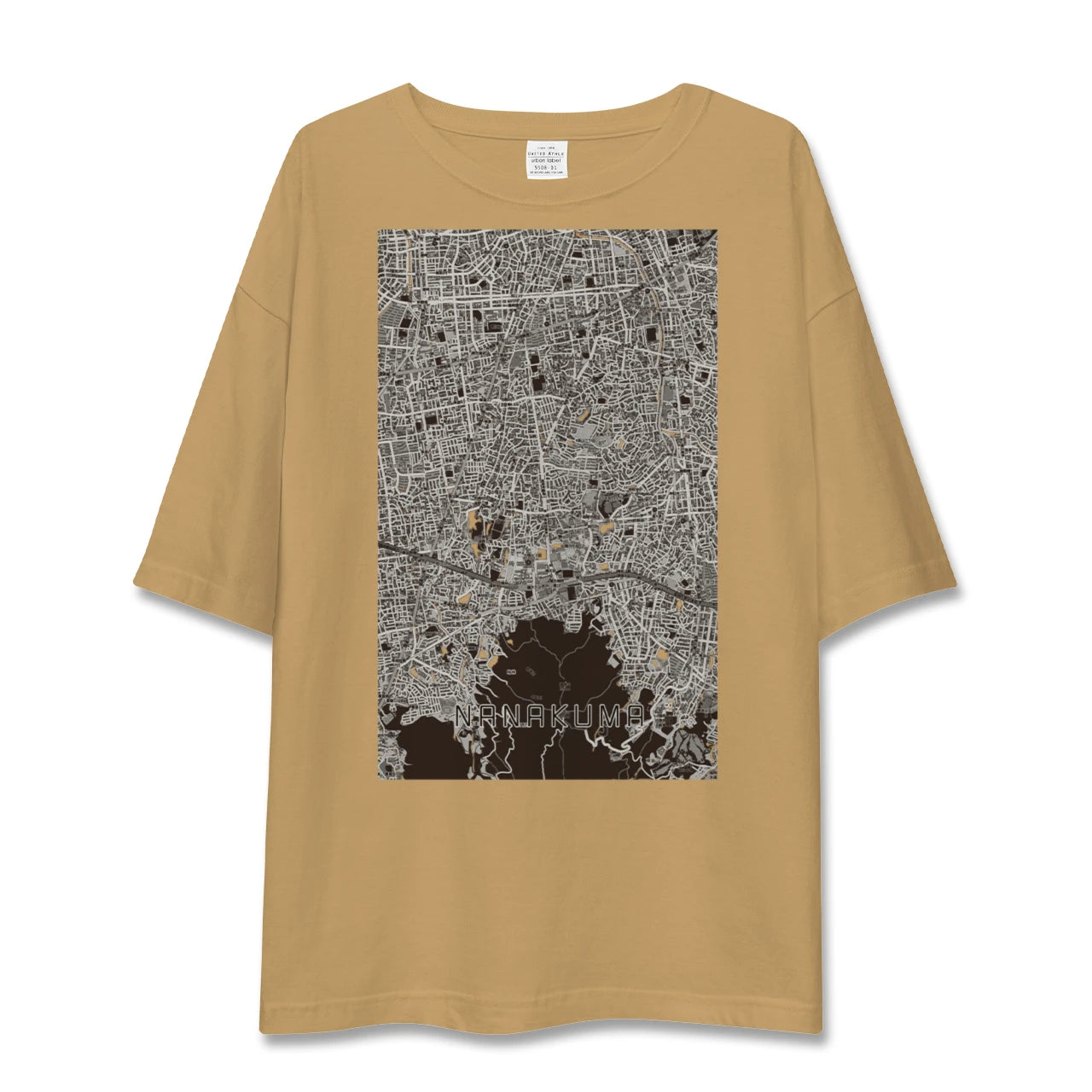 【七隈(福岡県)】地図柄ビッグシルエットTシャツ