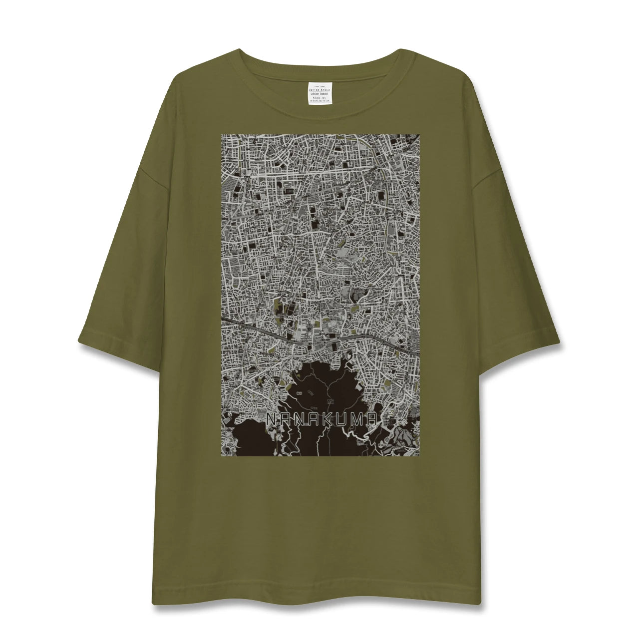 【七隈(福岡県)】地図柄ビッグシルエットTシャツ