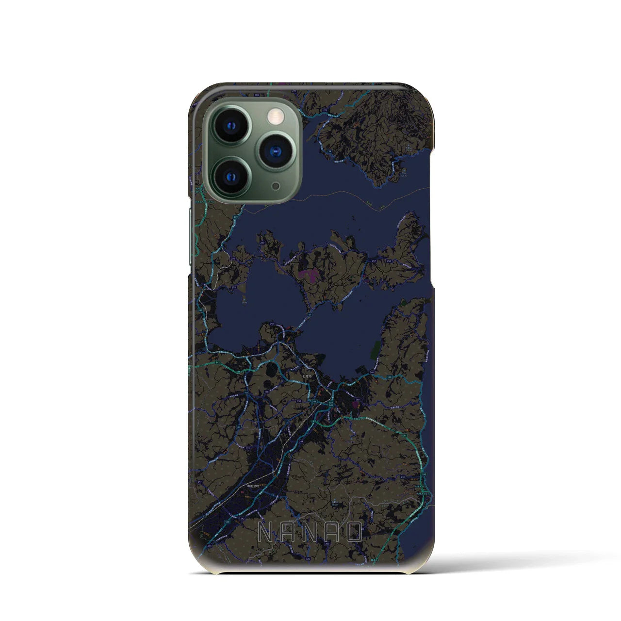 【七尾(石川県)】地図柄iPhoneケース(バックカバータイプ)