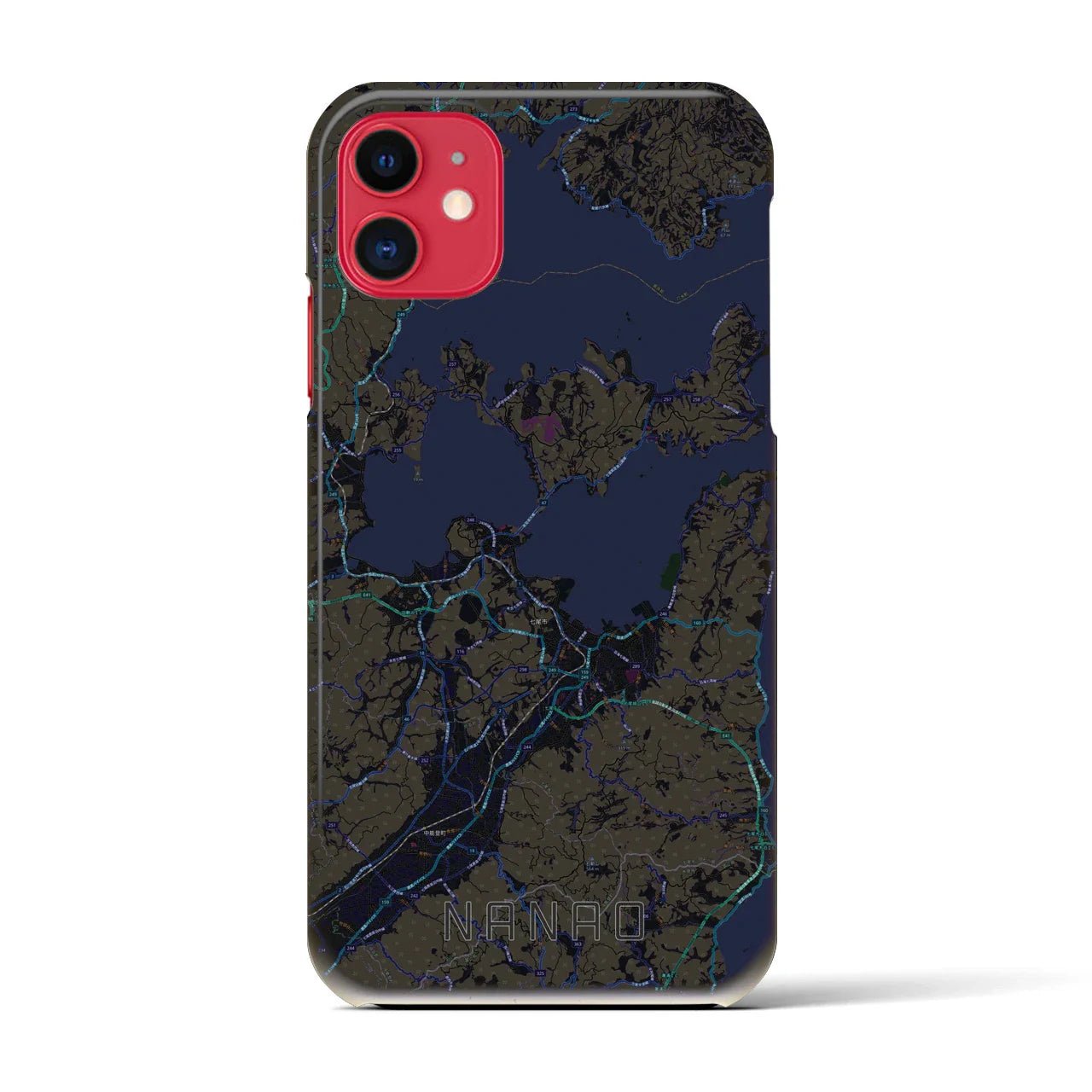 【七尾(石川県)】地図柄iPhoneケース(バックカバータイプ)
