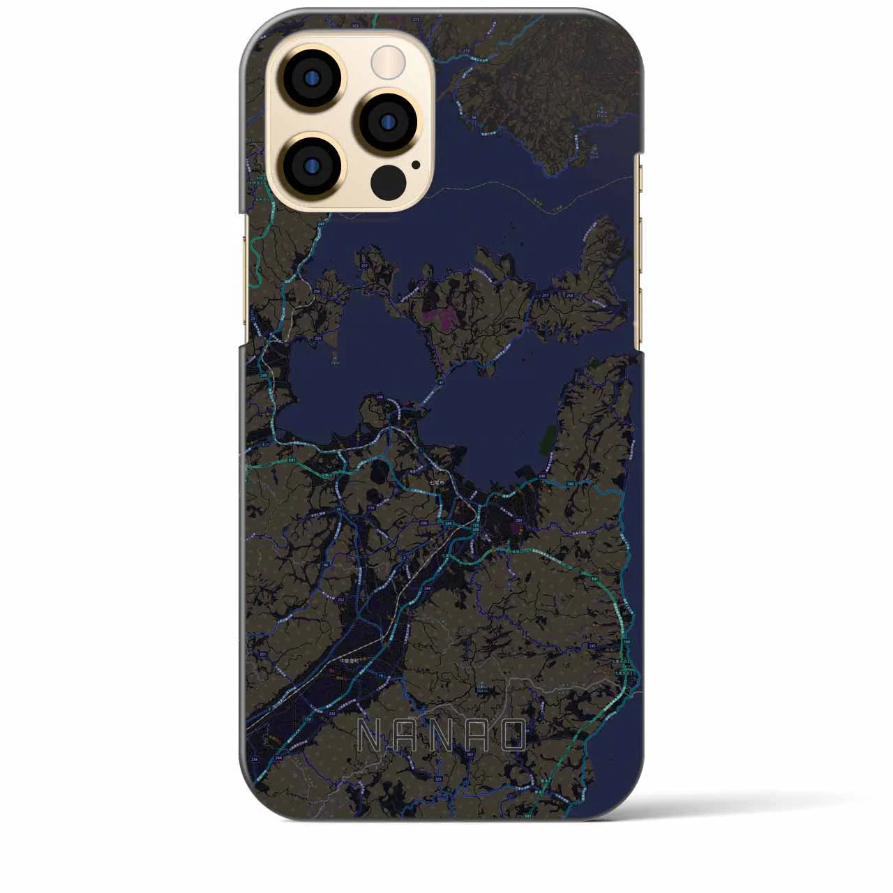 【七尾(石川県)】地図柄iPhoneケース(バックカバータイプ)