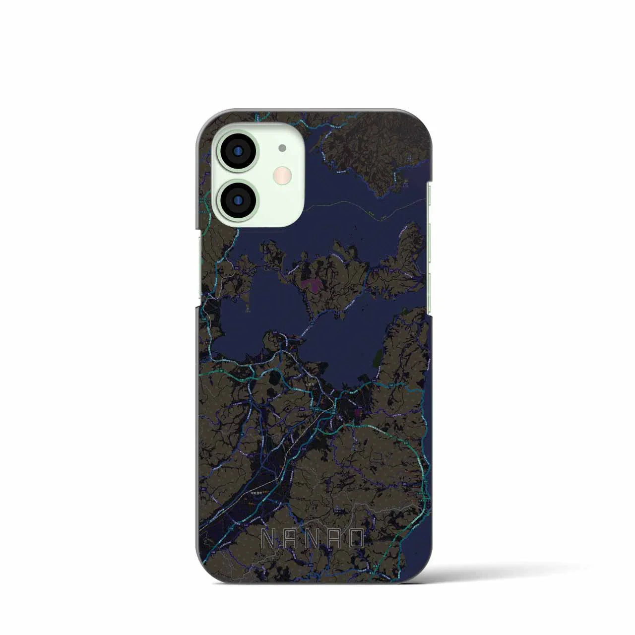 【七尾(石川県)】地図柄iPhoneケース(バックカバータイプ)