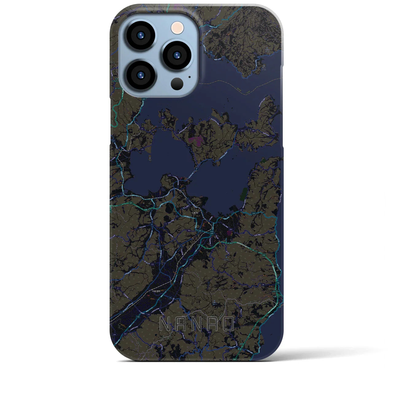 【七尾(石川県)】地図柄iPhoneケース(バックカバータイプ)