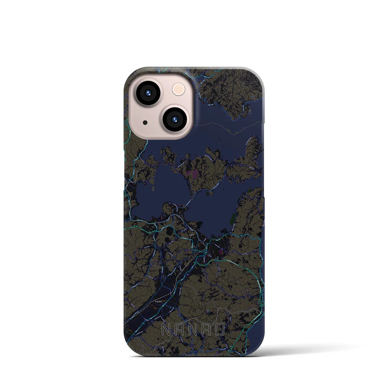 【七尾(石川県)】地図柄iPhoneケース(バックカバータイプ)