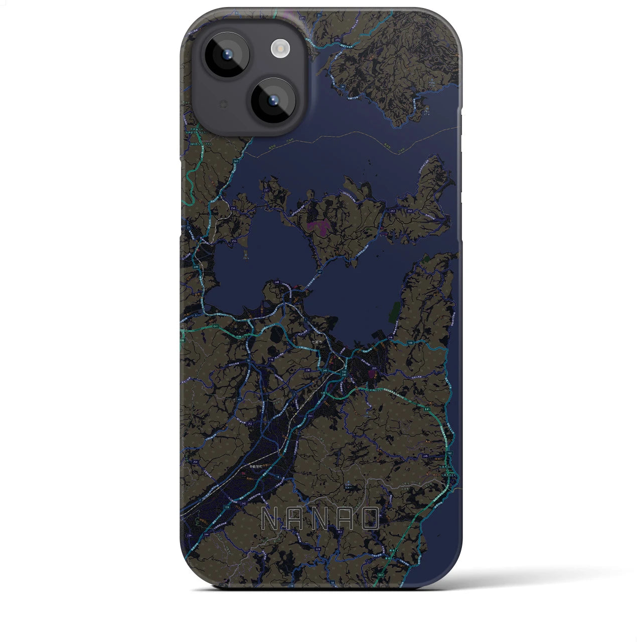 【七尾(石川県)】地図柄iPhoneケース(バックカバータイプ)