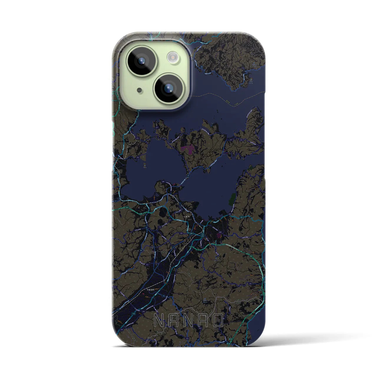【七尾(石川県)】地図柄iPhoneケース(バックカバータイプ)