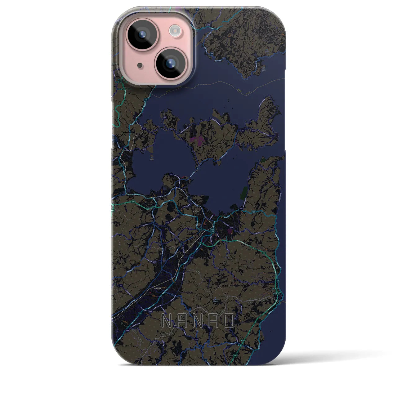 【七尾(石川県)】地図柄iPhoneケース(バックカバータイプ)