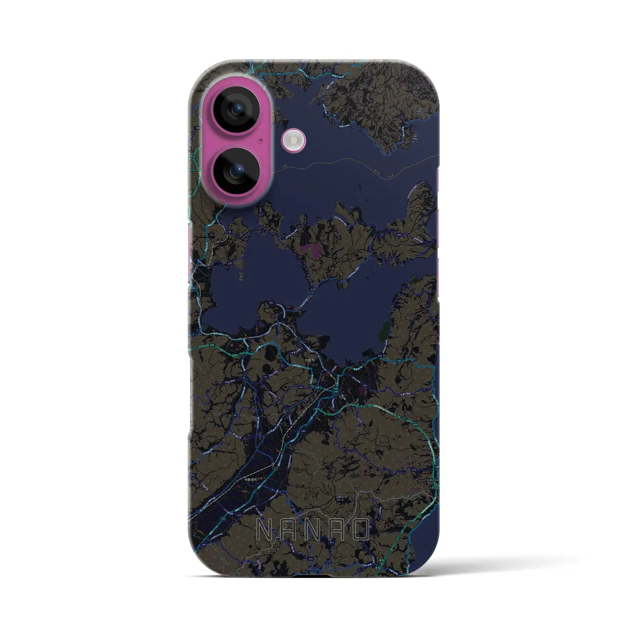 【七尾(石川県)】地図柄iPhoneケース(バックカバータイプ)