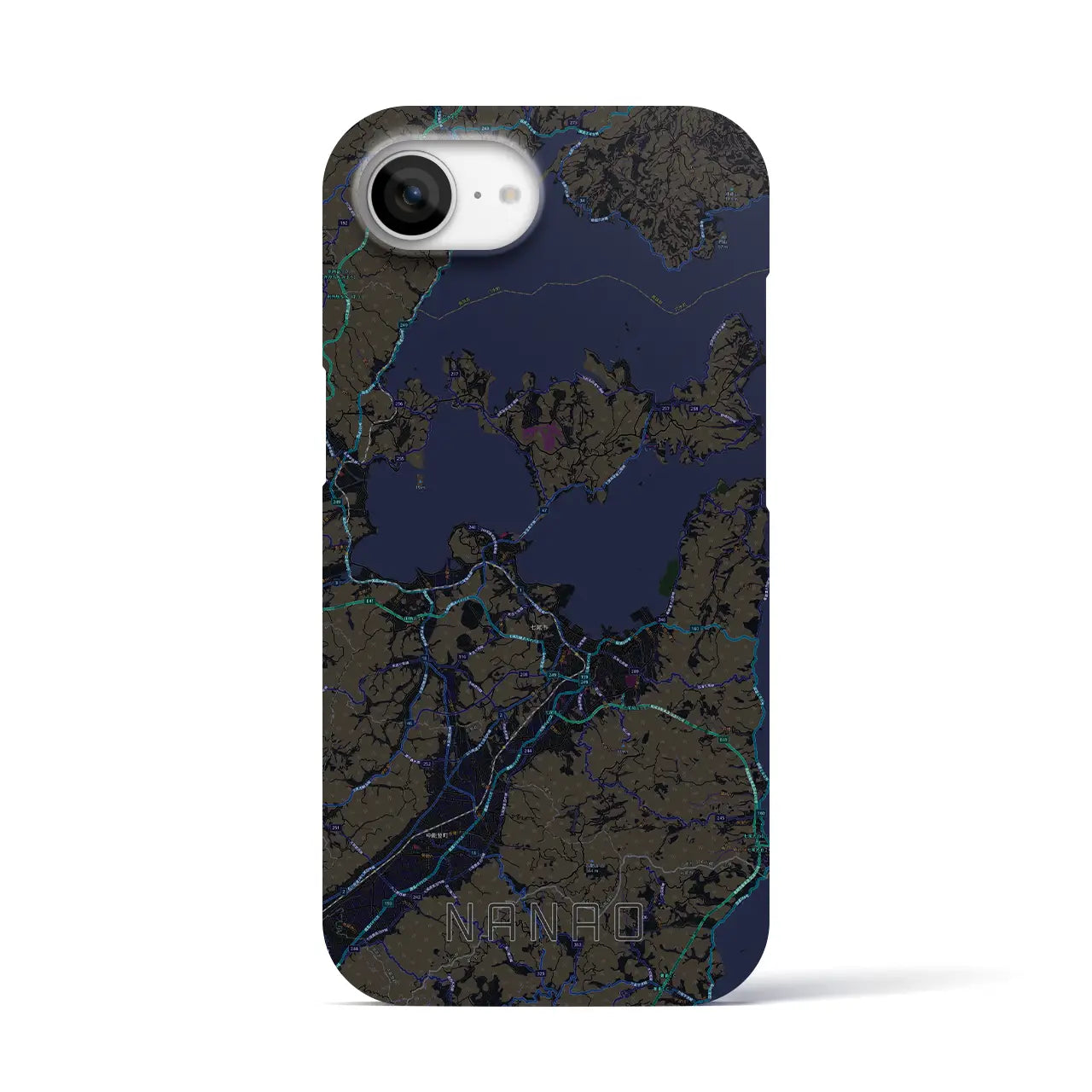 【七尾(石川県)】地図柄iPhoneケース(バックカバータイプ)
