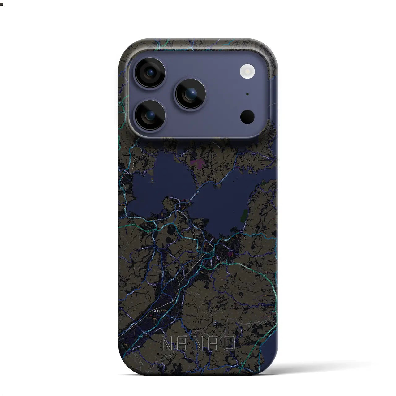 【七尾(石川県)】地図柄iPhoneケース(バックカバータイプ)