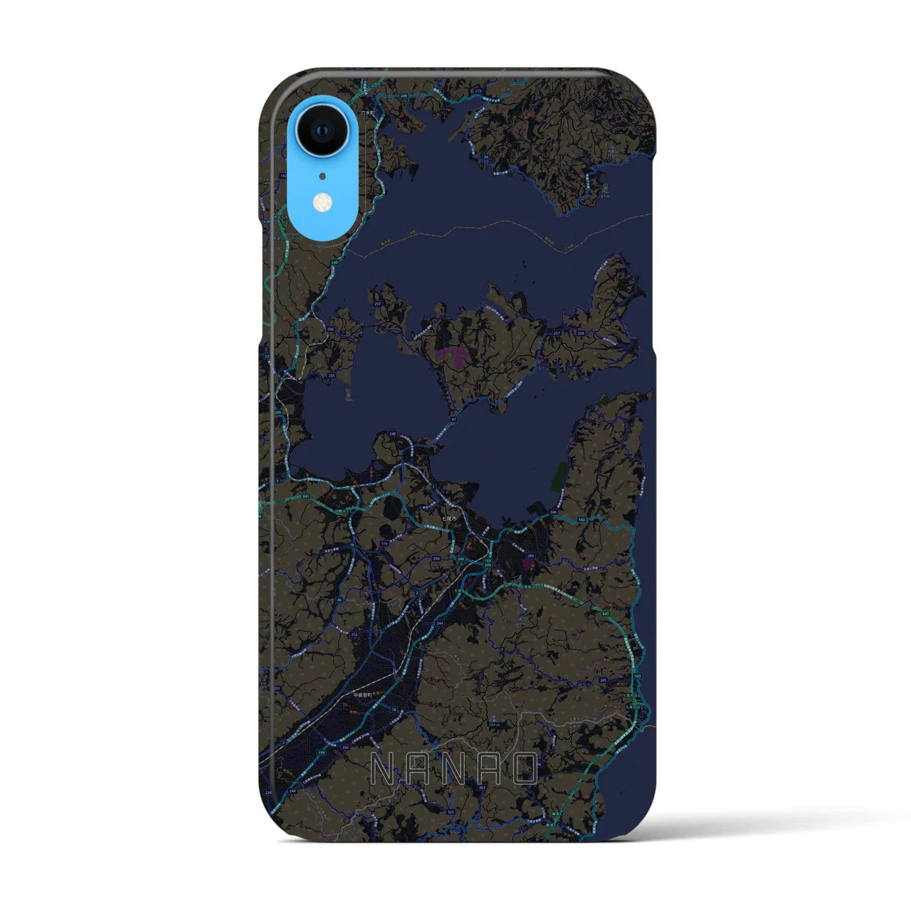 【七尾(石川県)】地図柄iPhoneケース(バックカバータイプ)