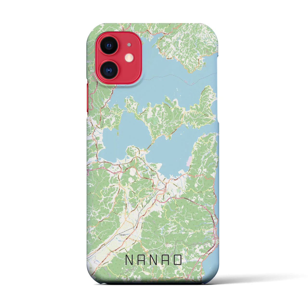 【七尾(石川県)】地図柄iPhoneケース(バックカバータイプ)