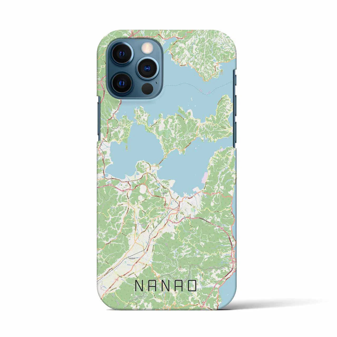【七尾(石川県)】地図柄iPhoneケース(バックカバータイプ)