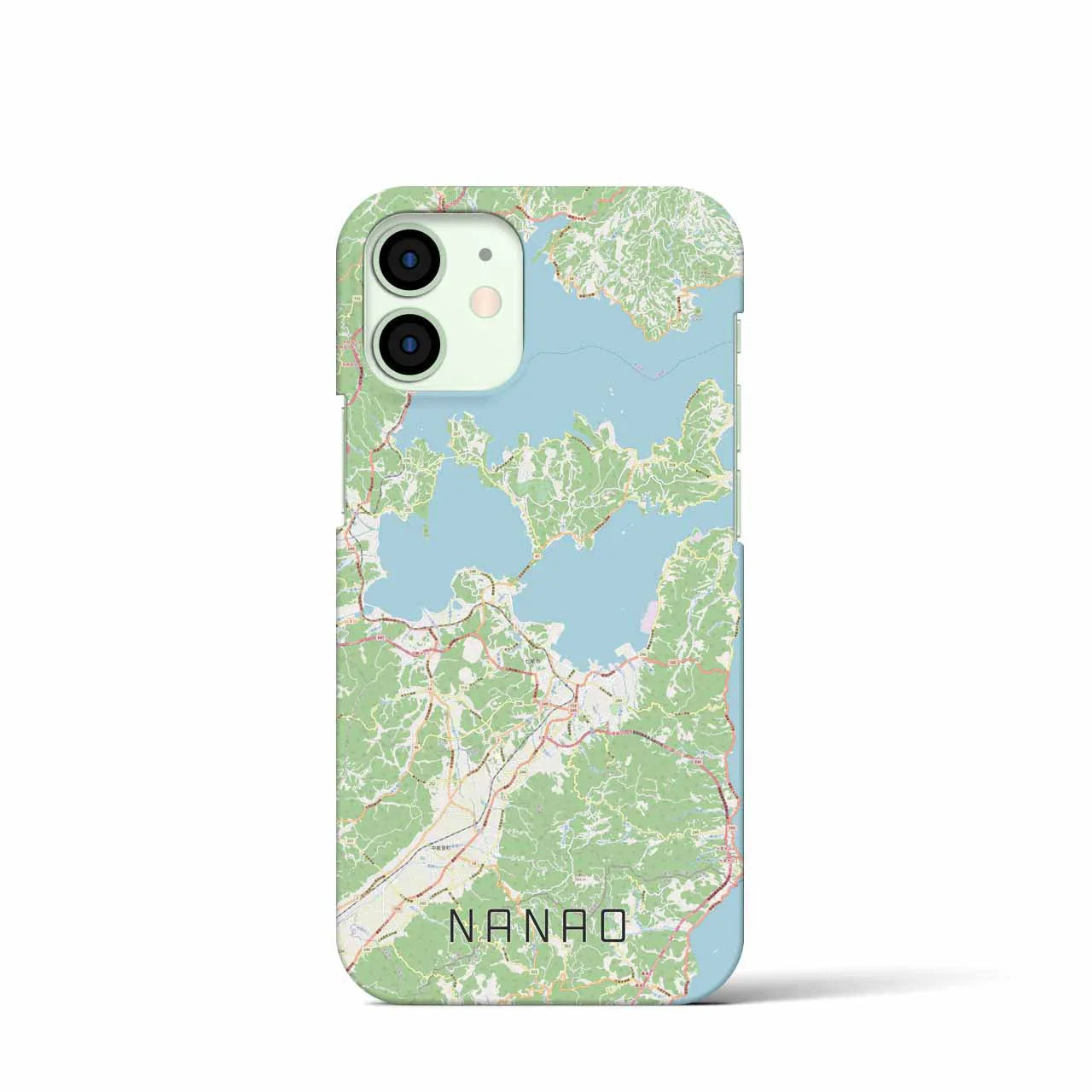 【七尾(石川県)】地図柄iPhoneケース(バックカバータイプ)