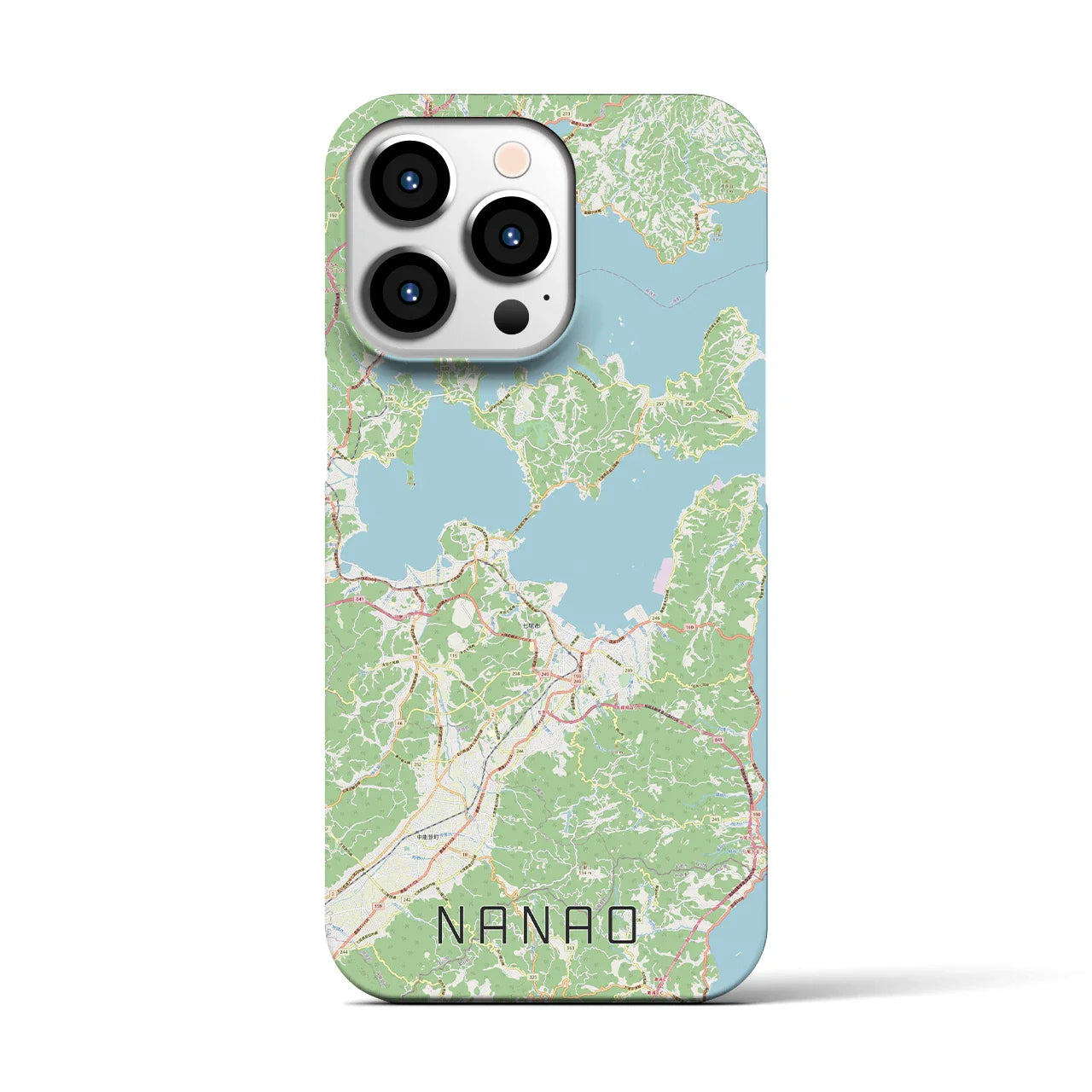 【七尾(石川県)】地図柄iPhoneケース(バックカバータイプ)