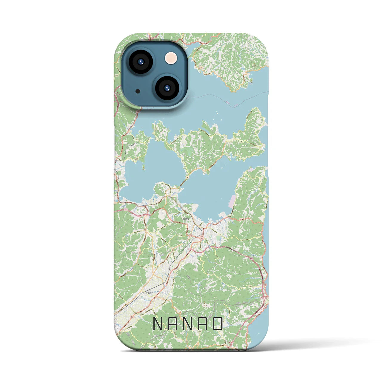 【七尾(石川県)】地図柄iPhoneケース(バックカバータイプ)