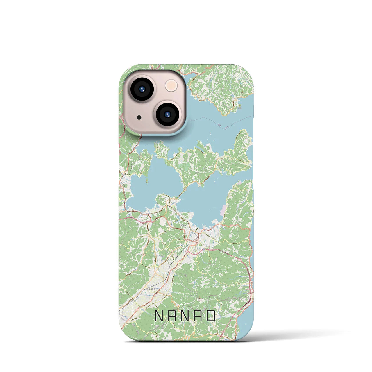 【七尾(石川県)】地図柄iPhoneケース(バックカバータイプ)
