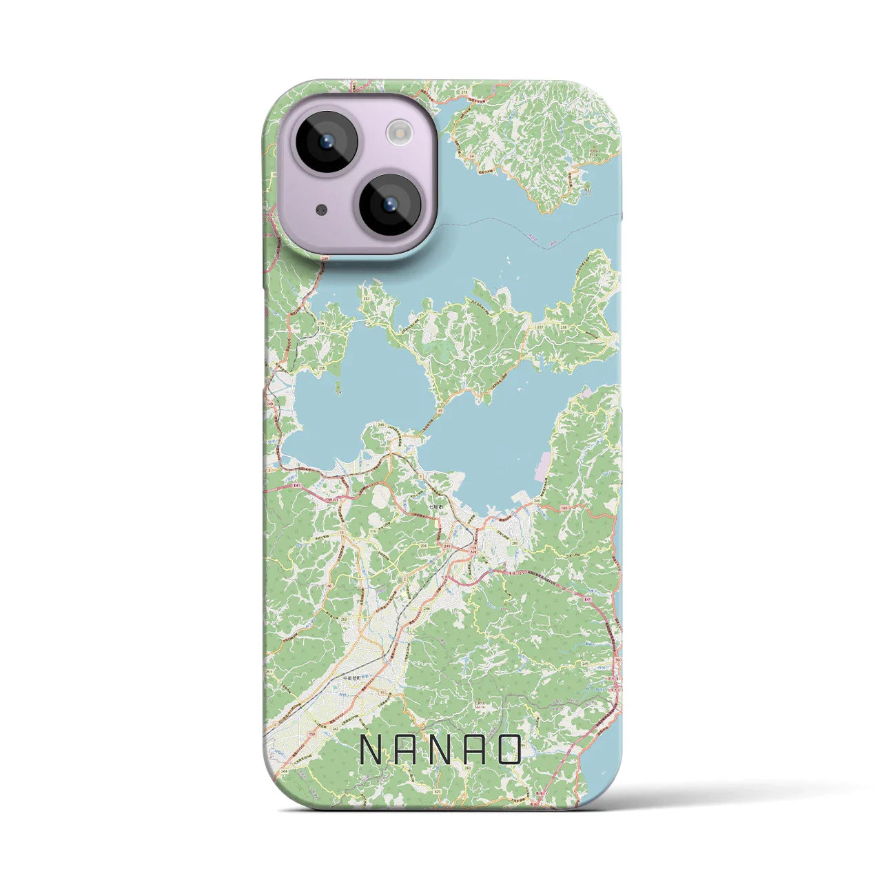 【七尾(石川県)】地図柄iPhoneケース(バックカバータイプ)