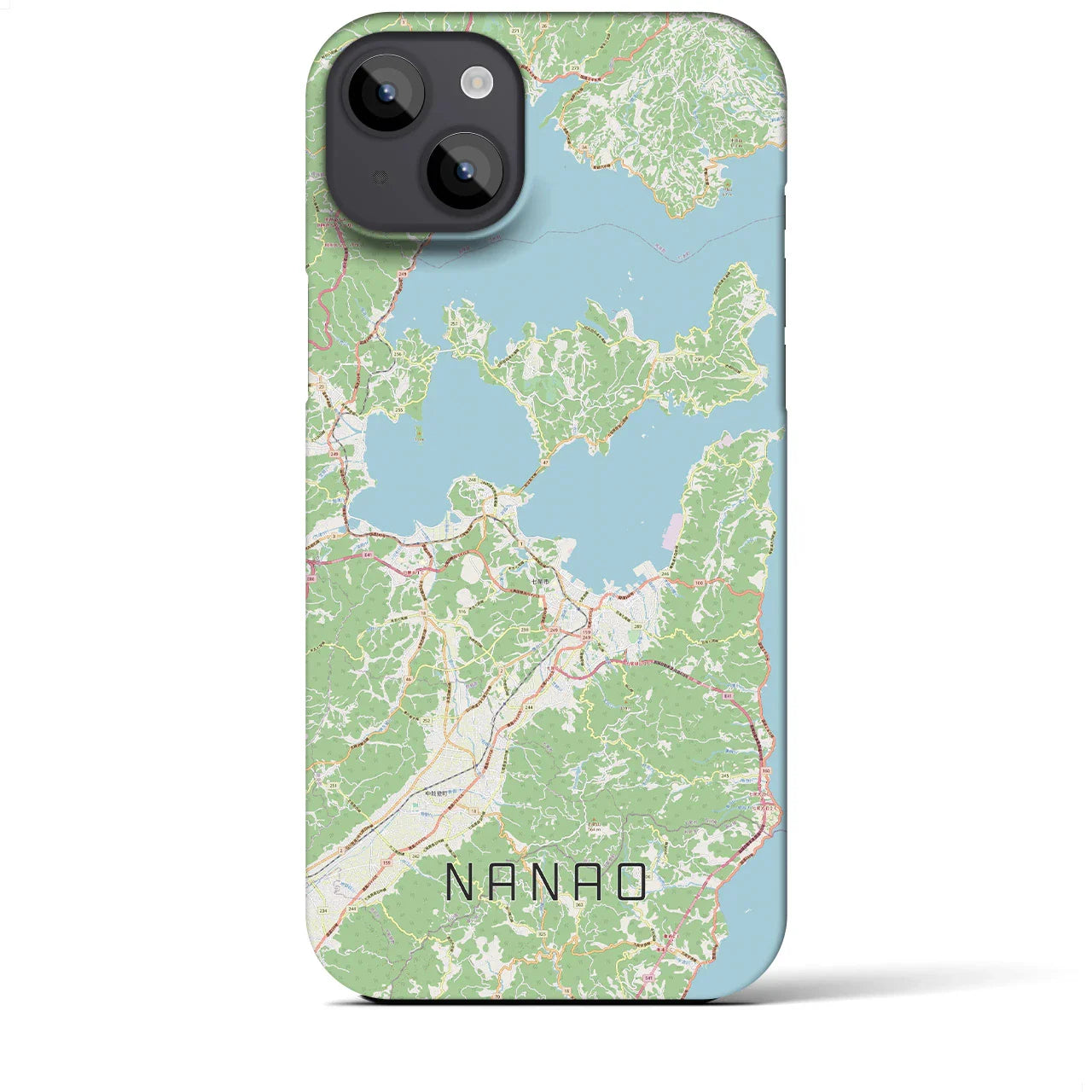【七尾(石川県)】地図柄iPhoneケース(バックカバータイプ)
