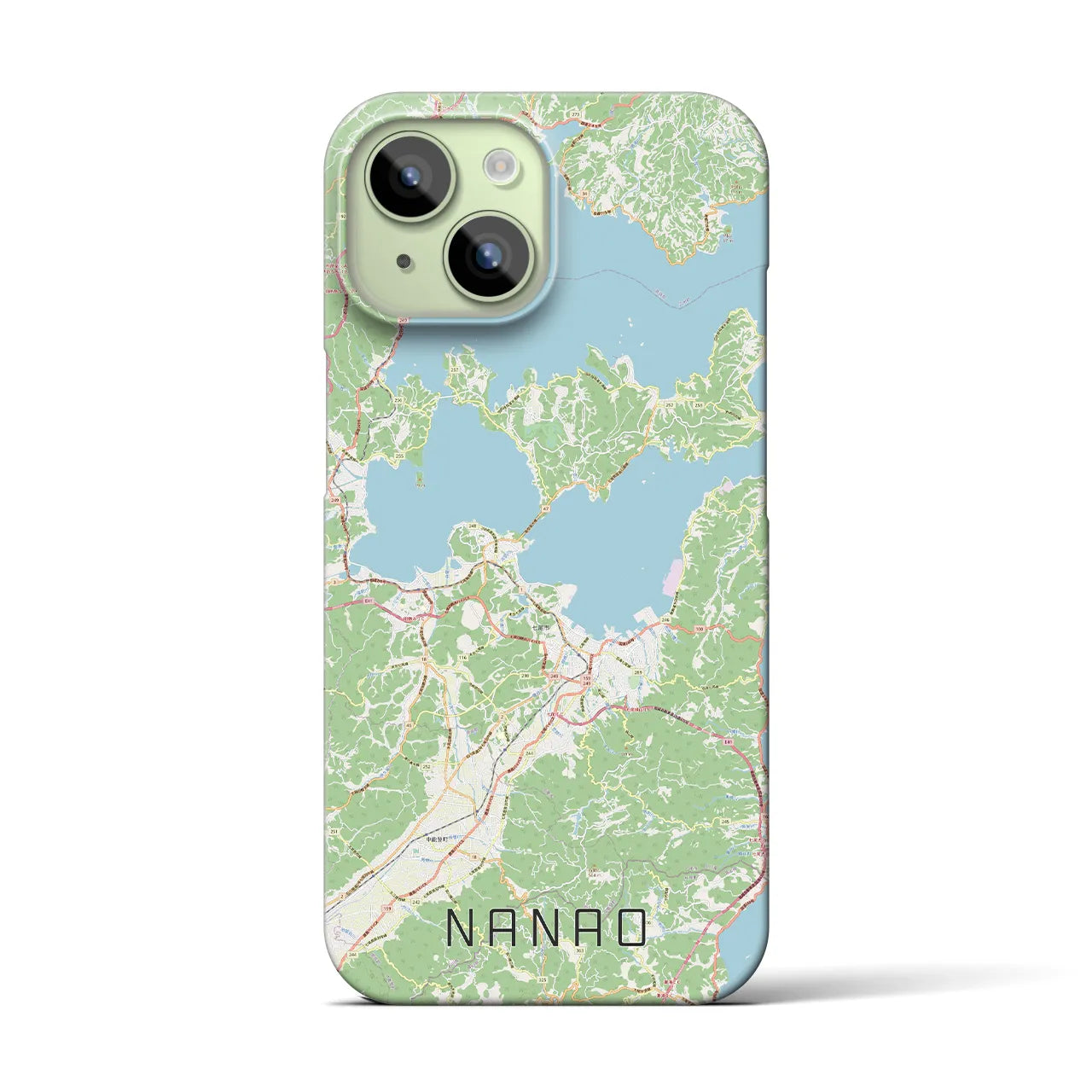【七尾(石川県)】地図柄iPhoneケース(バックカバータイプ)