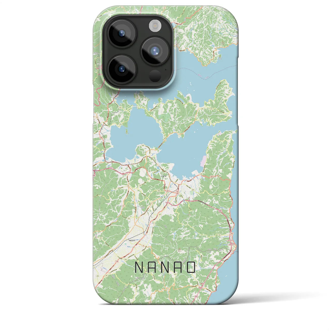 【七尾(石川県)】地図柄iPhoneケース(バックカバータイプ)