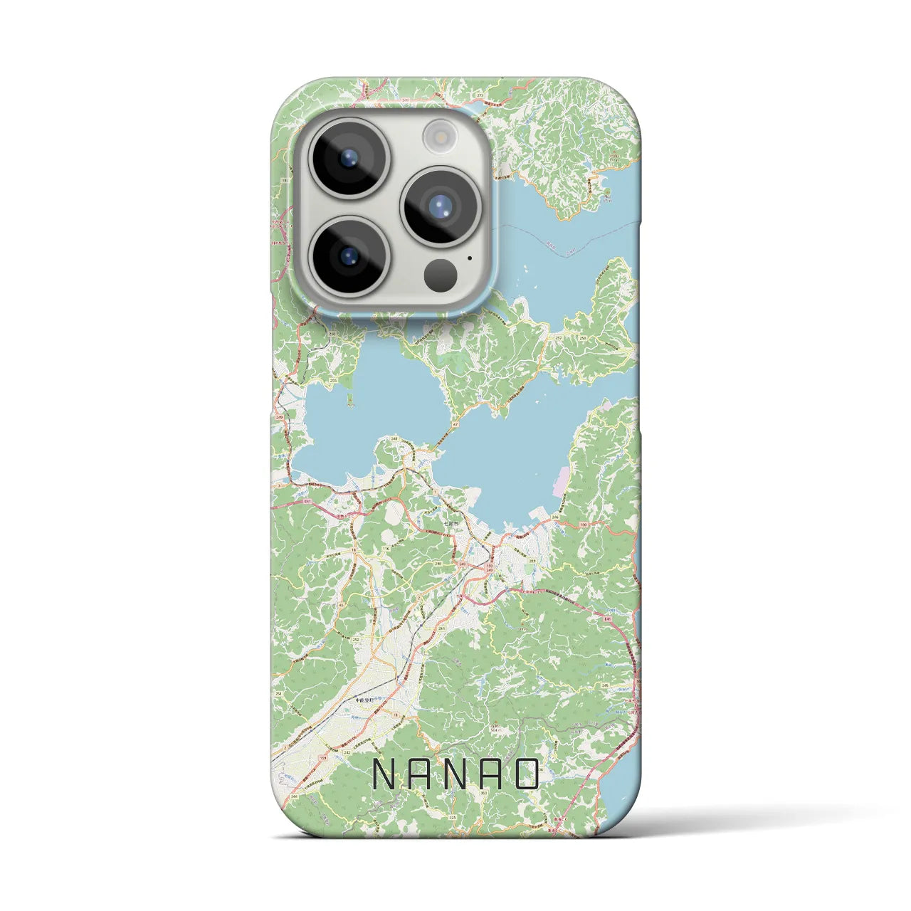 【七尾(石川県)】地図柄iPhoneケース(バックカバータイプ)