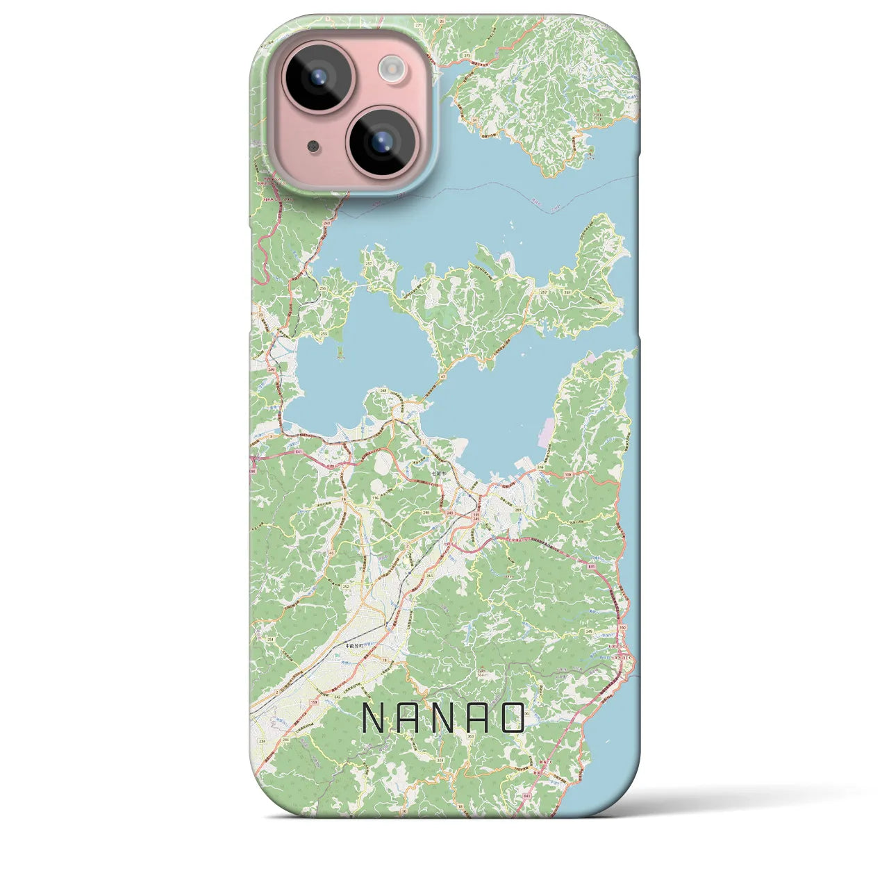 【七尾(石川県)】地図柄iPhoneケース(バックカバータイプ)