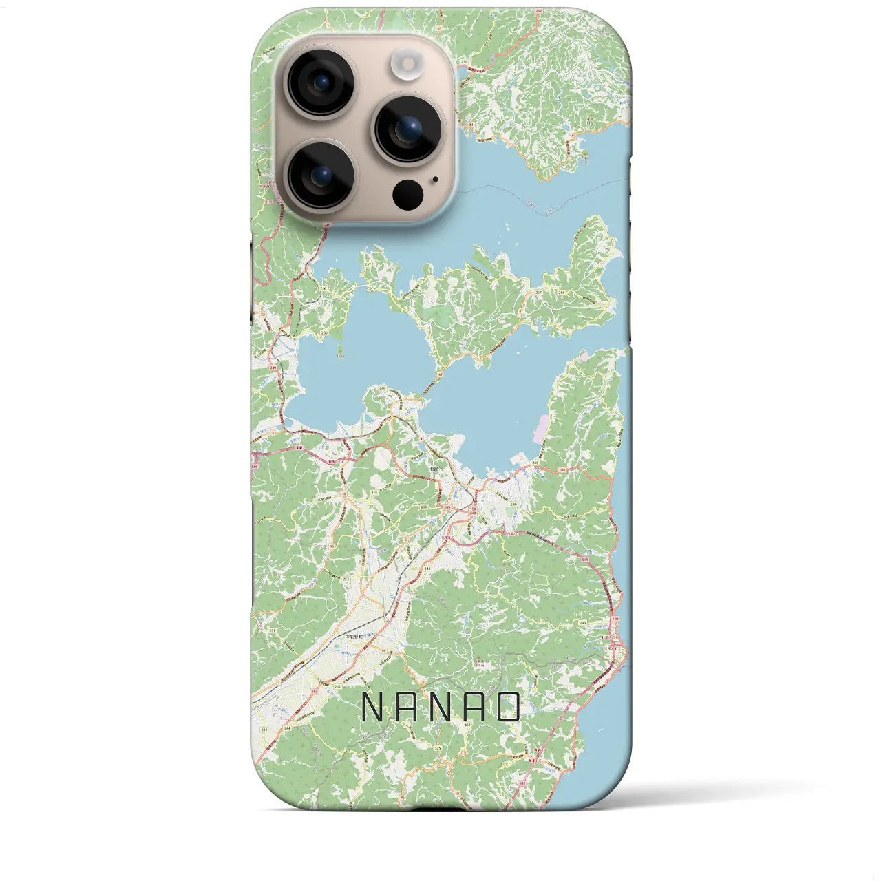 【七尾(石川県)】地図柄iPhoneケース(バックカバータイプ)