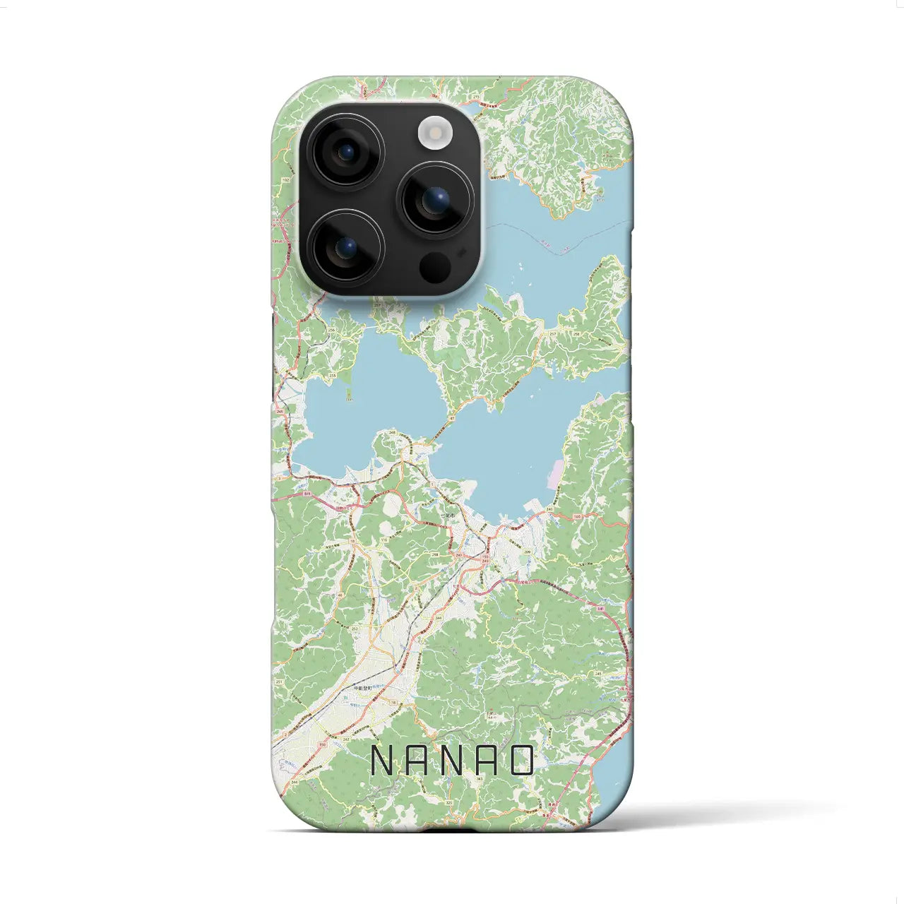 【七尾(石川県)】地図柄iPhoneケース(バックカバータイプ)