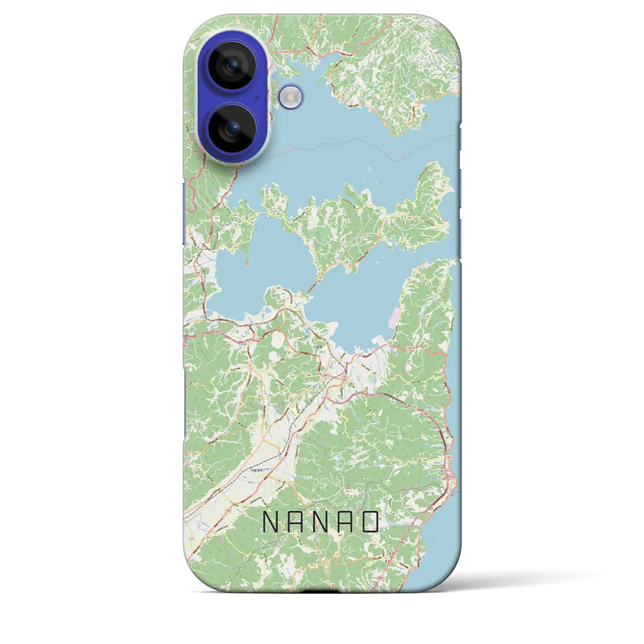 【七尾(石川県)】地図柄iPhoneケース(バックカバータイプ)ナチュラル・iPhone 16 Pro Max 用