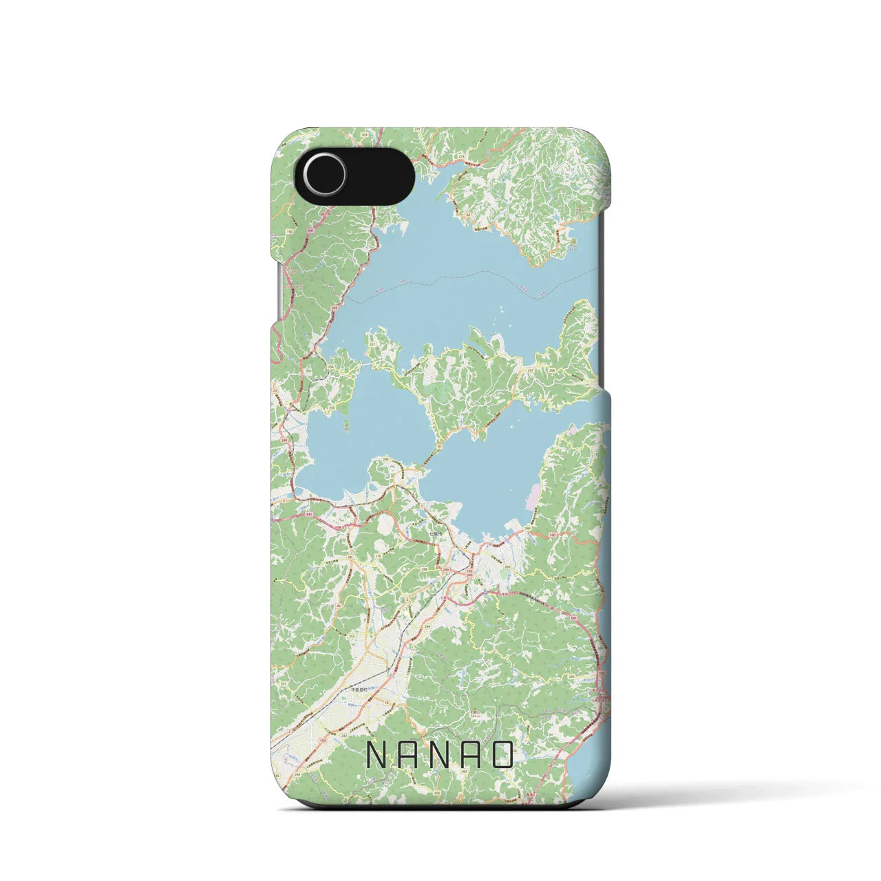 【七尾(石川県)】地図柄iPhoneケース(バックカバータイプ)