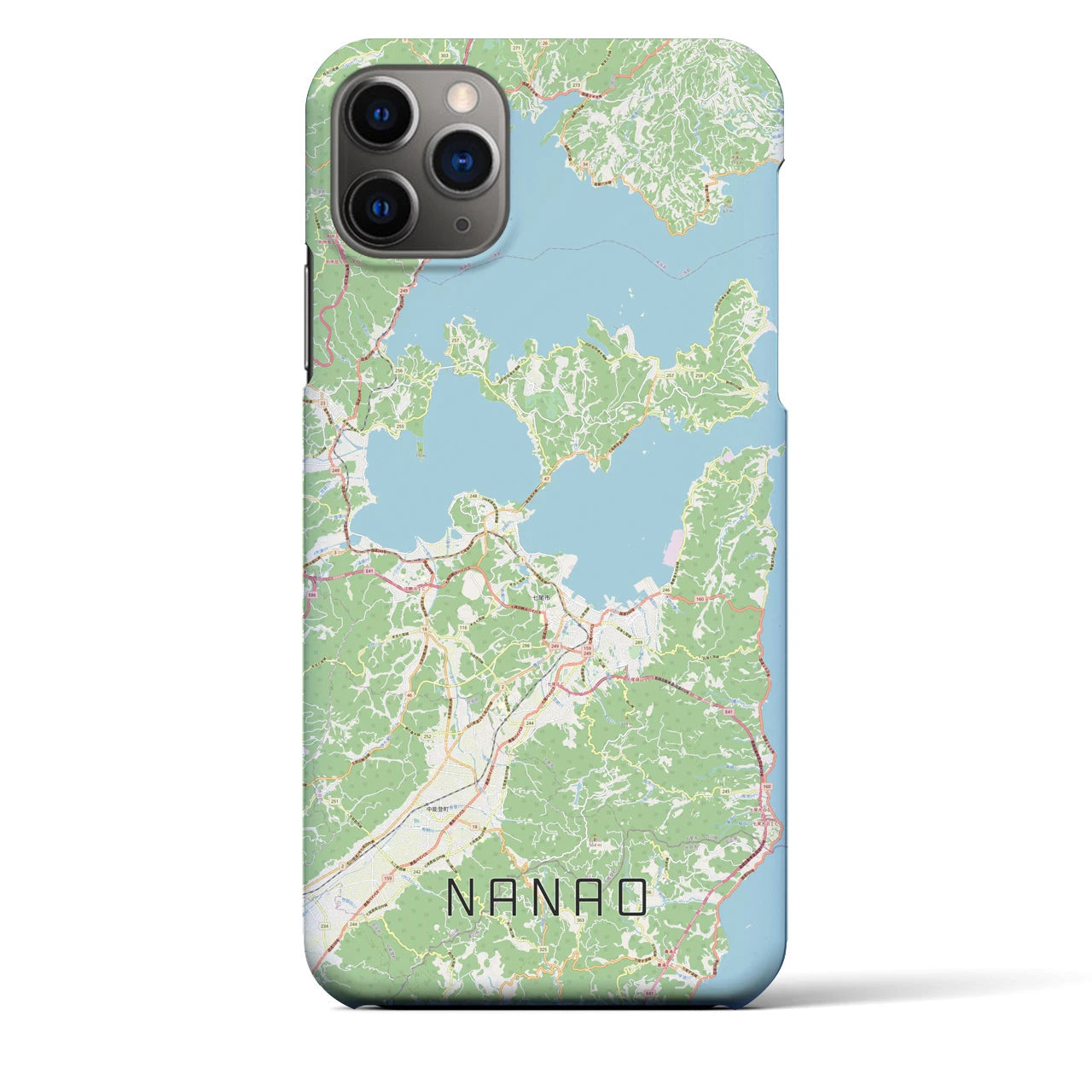 【七尾(石川県)】地図柄iPhoneケース(バックカバータイプ)