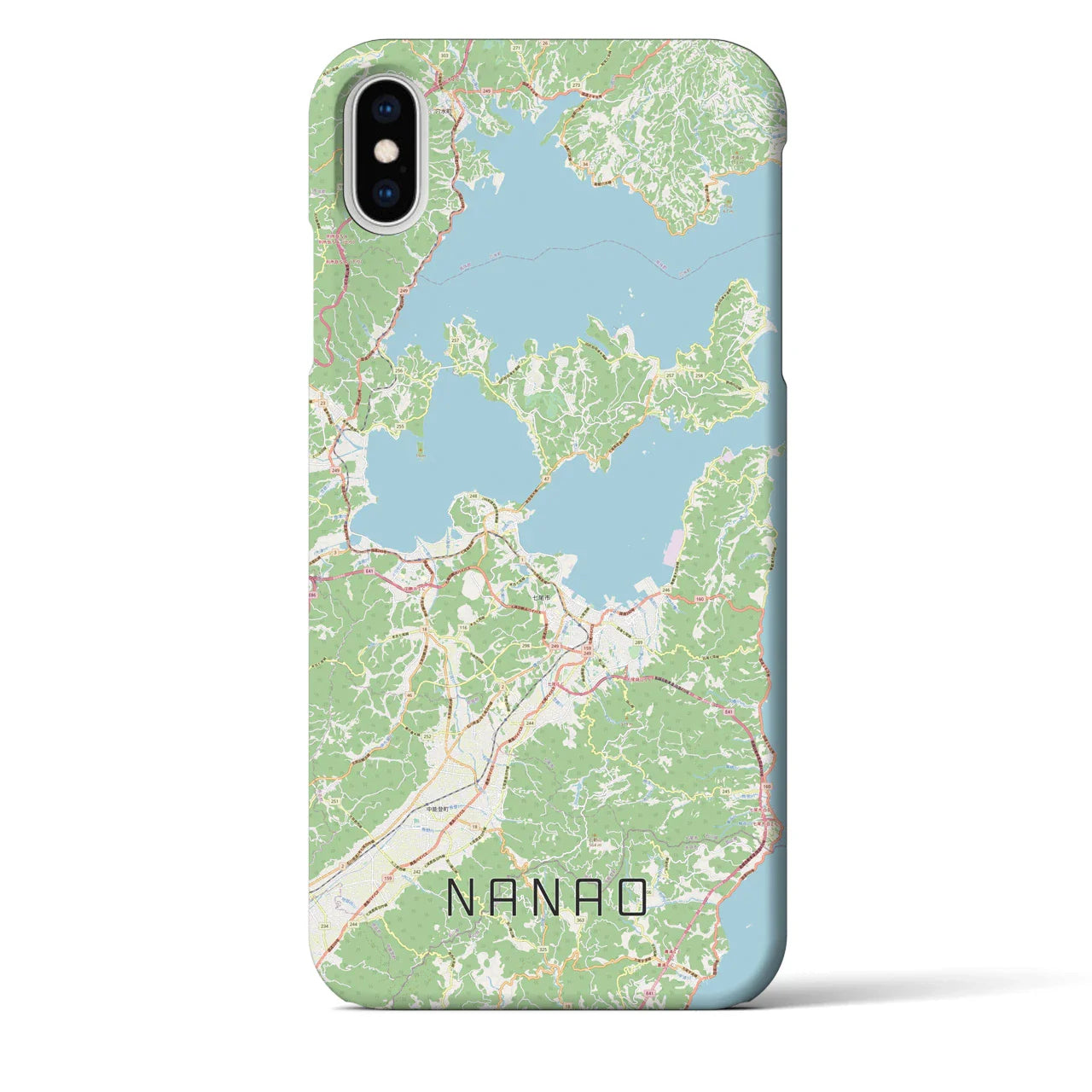 【七尾(石川県)】地図柄iPhoneケース(バックカバータイプ)