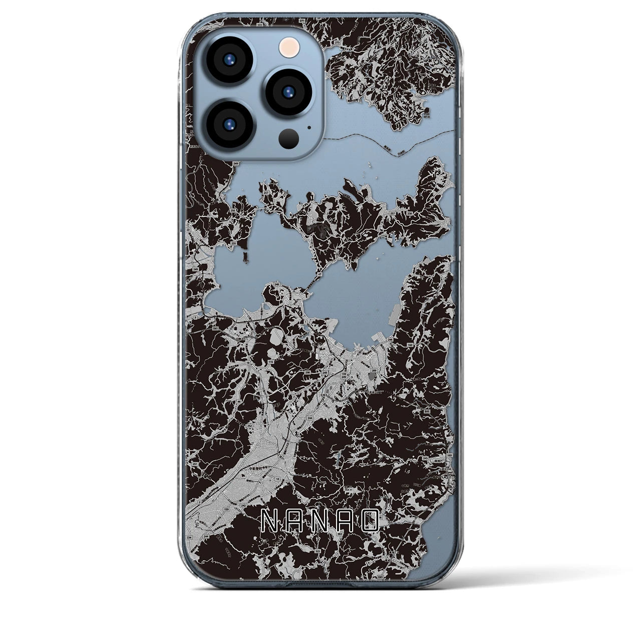 【七尾(石川県)】地図柄iPhoneケース(クリアタイプ)