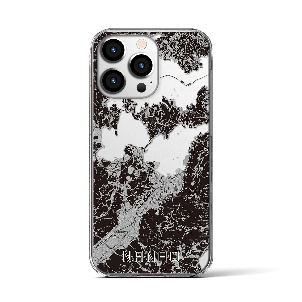 【七尾(石川県)】地図柄iPhoneケース(クリアタイプ)