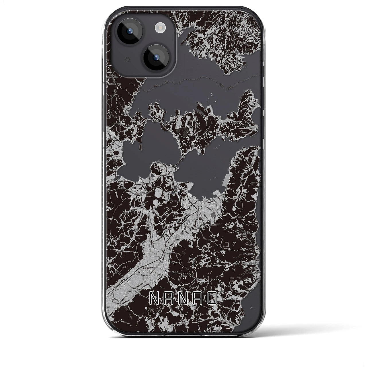 【七尾(石川県)】地図柄iPhoneケース(クリアタイプ)