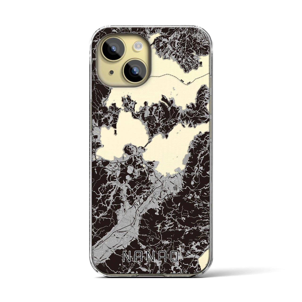 【七尾(石川県)】地図柄iPhoneケース(クリアタイプ)