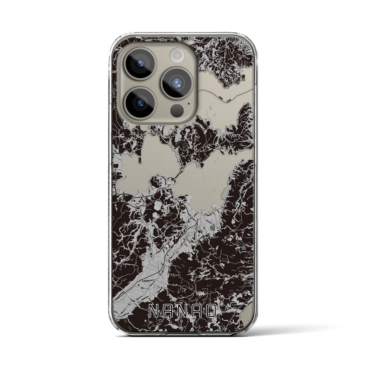 【七尾(石川県)】地図柄iPhoneケース(クリアタイプ)